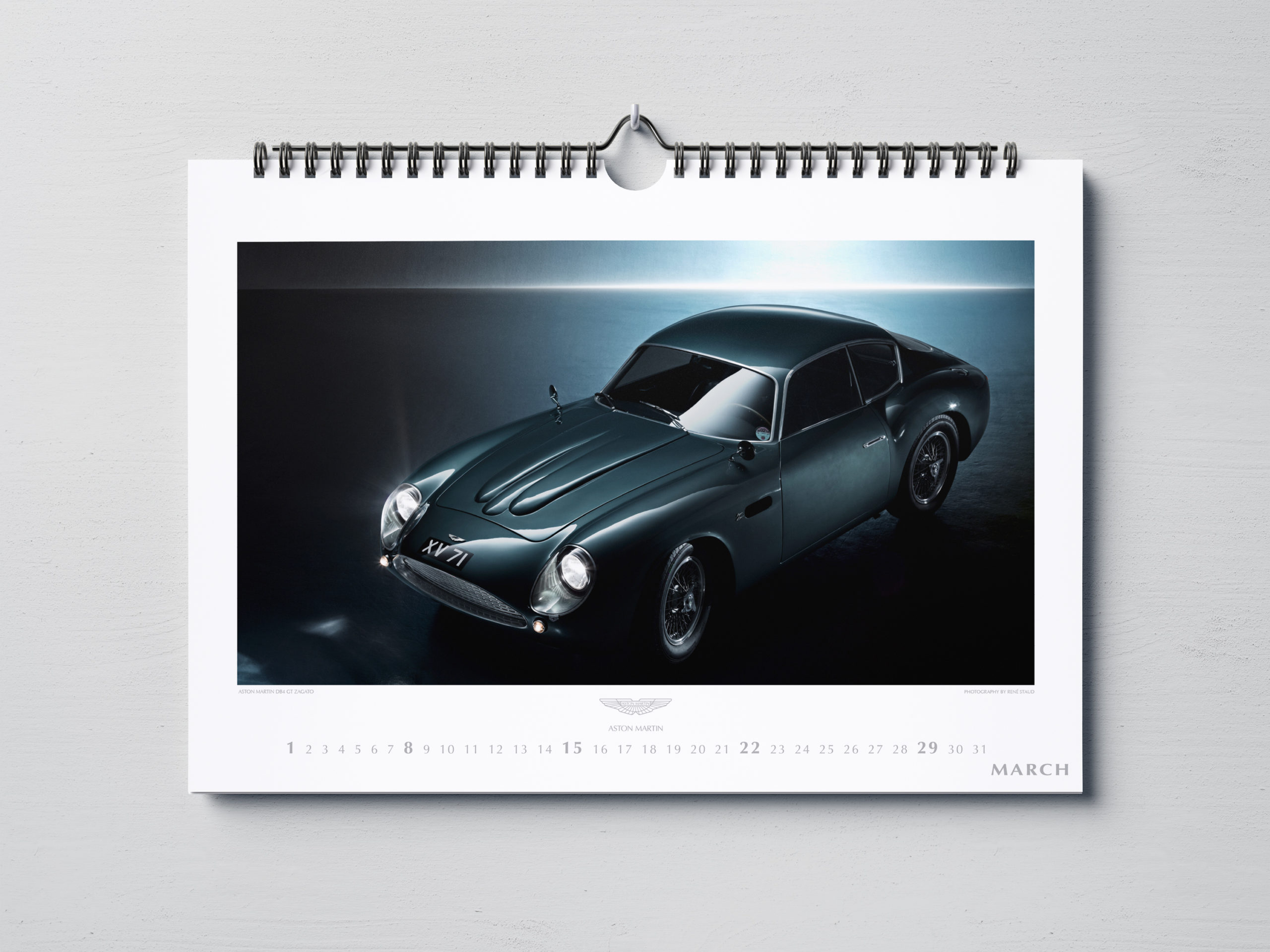 Aston Martin Calendar Layout for STAUD STUDIOS Nicolaibrook